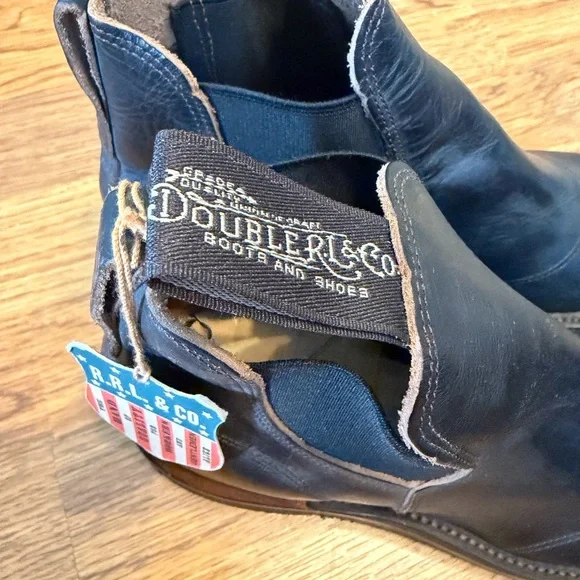 RRL Double RL Leather Congress Chelsea Boots NWT - Picture 7 of 11